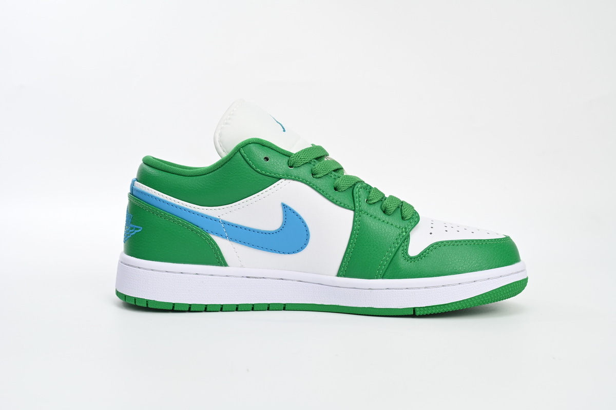 POP Jordan 1 Low Lucky Green Aquatone, DC0774-304