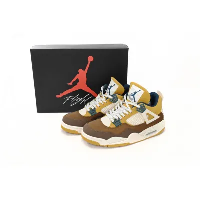 Free Shipping: PKGoden Jordan 4 "Cacao Wow" Brown White,FB2214-200 02