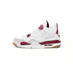 Free Shipping: PKGoden Jordan 4 Sb White Red, DR5415-160