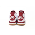 Free Shipping: PKGoden Jordan 4 Sb White Red, DR5415-160