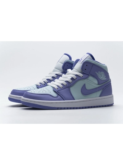 POP  Jordan 1 Mid Purple Aqua (GS), 554725-500 01