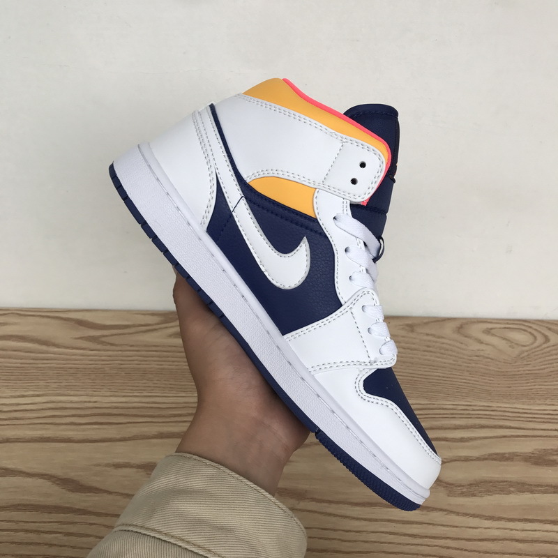 POP  Jordan 1 Mid Royal Blue Laser Orange554724-131