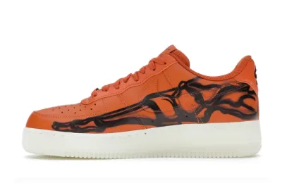 PKGoden  Air Force 1 Low Orange Skeleton Halloween,CU8067-800 01