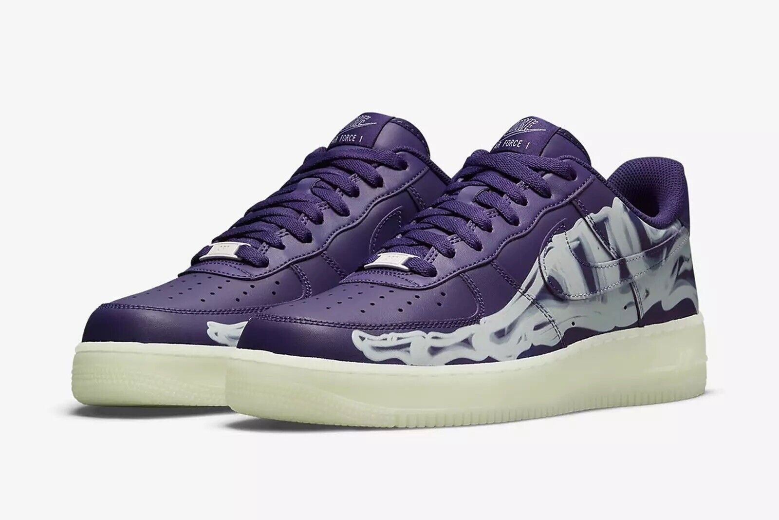 PKGoden Air Force 1 Low '07 QS Purple Skeleton Halloween, CU8067-500