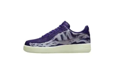 PKGoden Air Force 1 Low '07 QS Purple Skeleton Halloween, CU8067-500 01