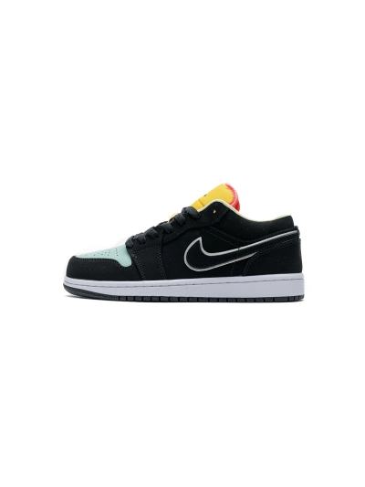 POP Jordan 1 Low Black Aurora Green Laser Orange, CK3022-013 02