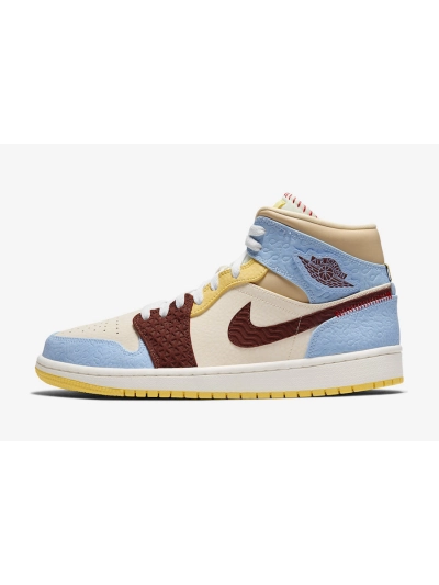 POP  Jordan 1 Mid SE Fearless Maison Chateau Rouge, CU2803-200 01