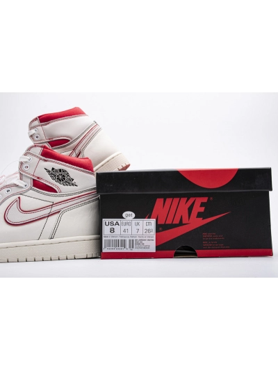 PKGoden  Air Jordan 1 Retro High Phantom Gym Red, 555088-160 02