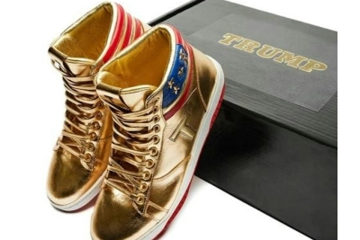 PKGoden  Trump high top “Never Surrender” goldsneakers  02