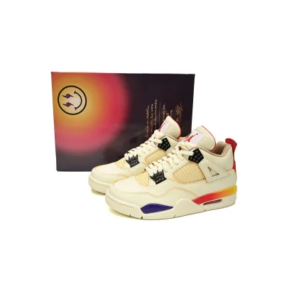 Free Shipping: PKGoden Jordan 4  x J Balvin White Blue Red, FN0344-901 02