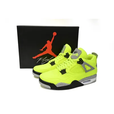 Free Shipping: PKGoden Jordan 4 Plush Fluorescent Yellow x Tagz DV6773-700 02