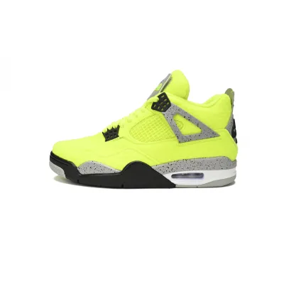 Free Shipping: PKGoden Jordan 4 Plush Fluorescent Yellow x Tagz DV6773-700 01