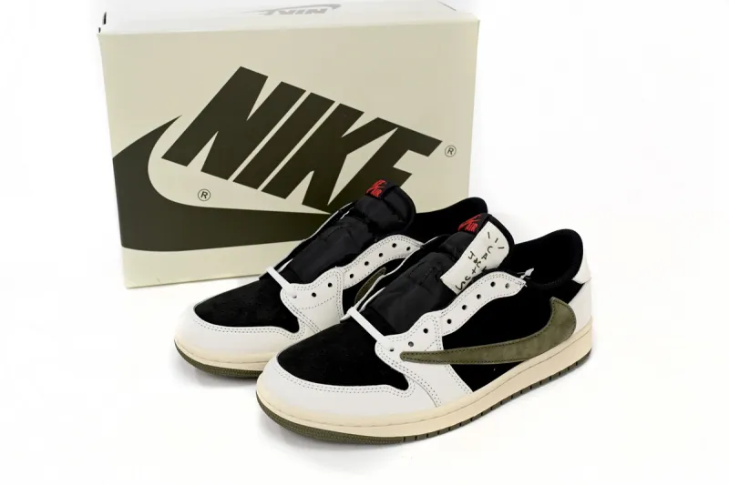 POP Travis Scott x Air Jordan 1 Low OG Olive, DZ4137-106