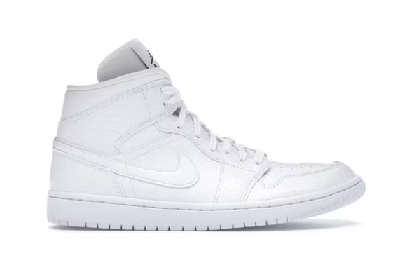 POP  Jordan 1 Mid White Snakeskin, BQ6472-110