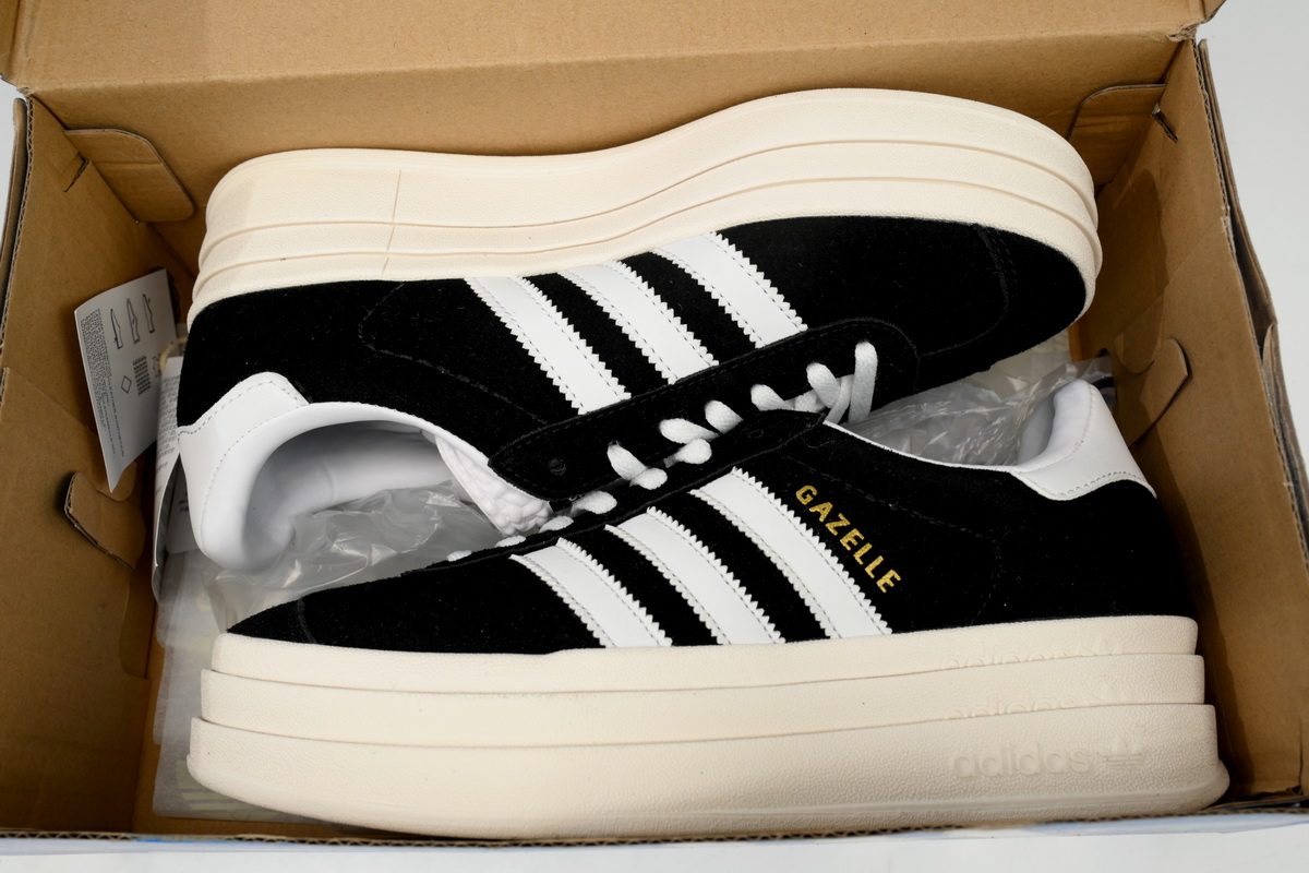 POP  adidas GAT Wmns Gazelle Bold Black White HQ6912