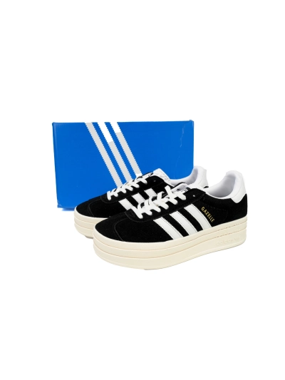 POP  adidas GAT Wmns Gazelle Bold Black White HQ6912 02
