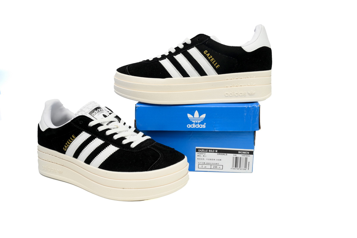 POP  adidas GAT Wmns Gazelle Bold Black White HQ6912