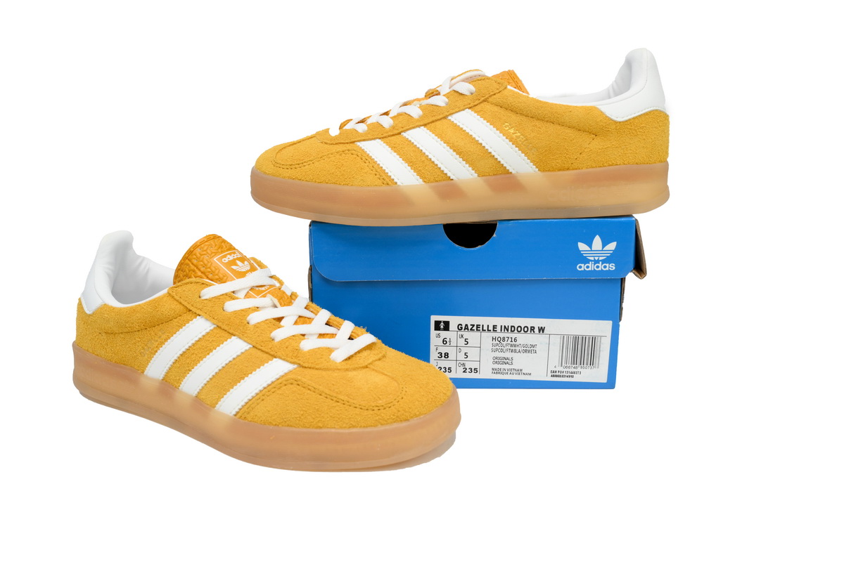 POP  adidas GAT Gazelle Indoor Orange Peel Gum HQ8716