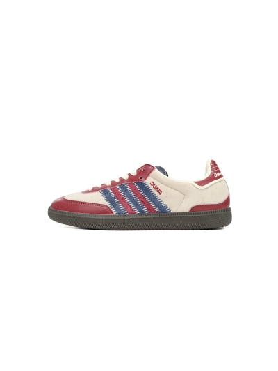 POP  GAT Originals Samba Vegan /OG Beige Blue Red ID6023 01