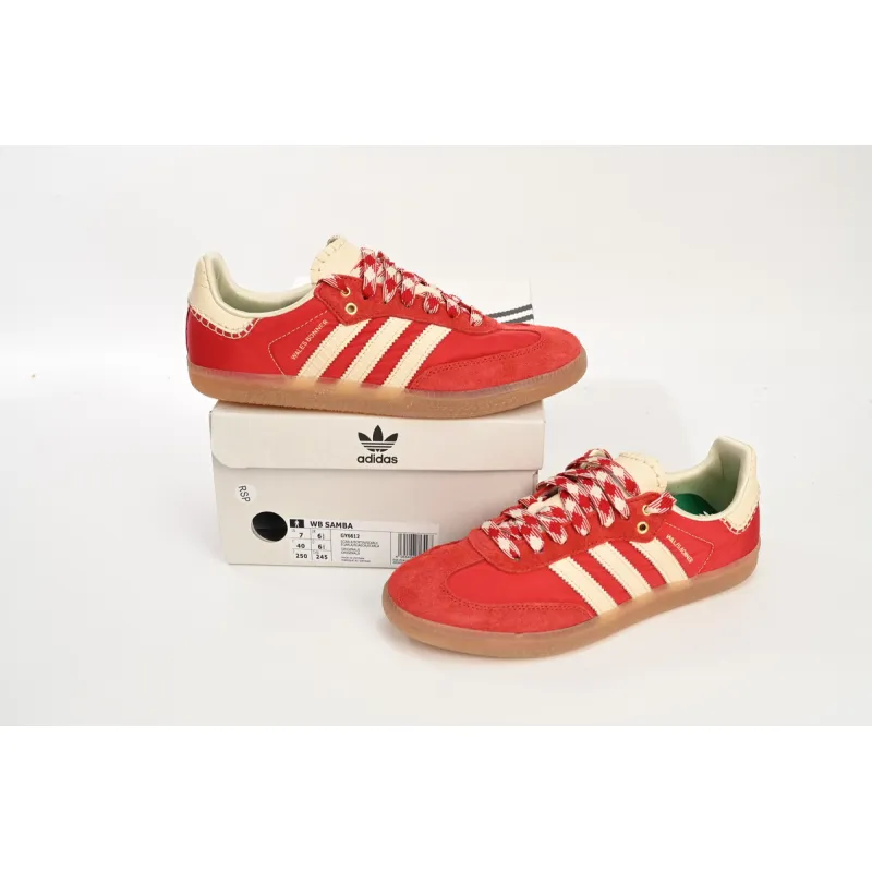 POP  GAT Wales Bonner x adidas Originals SAMBA White Red GY6612