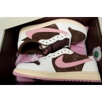 Perfectkicks   Travis Scott x Air Jordan 1 Low OG SP Dark Pony Pink  DZ4137-206