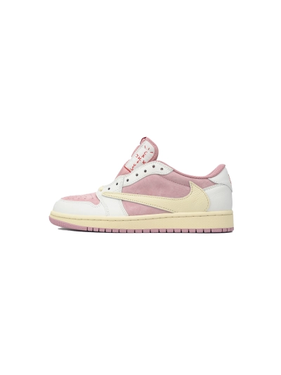 PKGoden   Travis Scott x Air Jordan 1 Low OG White Pink DM7866-600 01