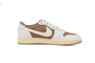 PKGoden  Travis Scott x Air Jordan 1 Low OG SP Sail Shy Pink, DM7866-106 02