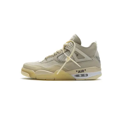 Free Shipping: PKGoden Jordan 4 Retro Off-White Sail, CV9388-100 01