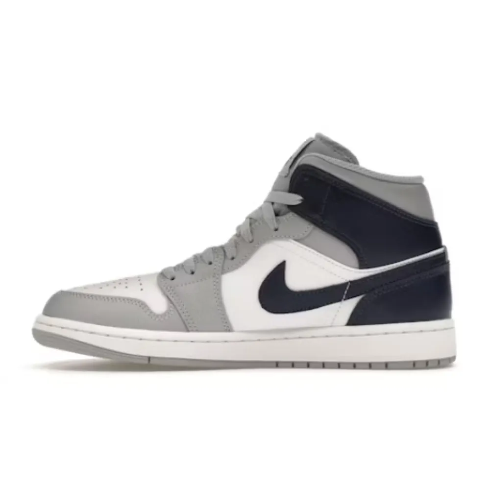 POP Jordan 1 Mid Wolf Grey Midnight Navy, BQ6472-110