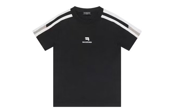 Balenciaga Sporty B Shrunk Tee Black/Grey/White