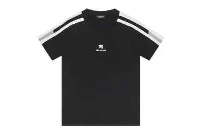 Balenciaga Sporty B Shrunk Tee Black/Grey/White 01