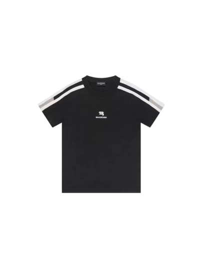 Balenciaga Sporty B Shrunk Tee Black/Grey/White 01