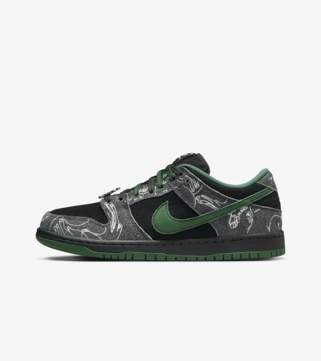 PKGoden  SB Dunk Low Pro x There Anthracite and Gorge Green, HF7743-001