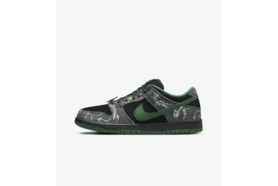 PKGoden  SB Dunk Low Pro x There Anthracite and Gorge Green, HF7743-001 01