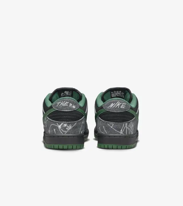 PKGoden  SB Dunk Low Pro x There Anthracite and Gorge Green, HF7743-001