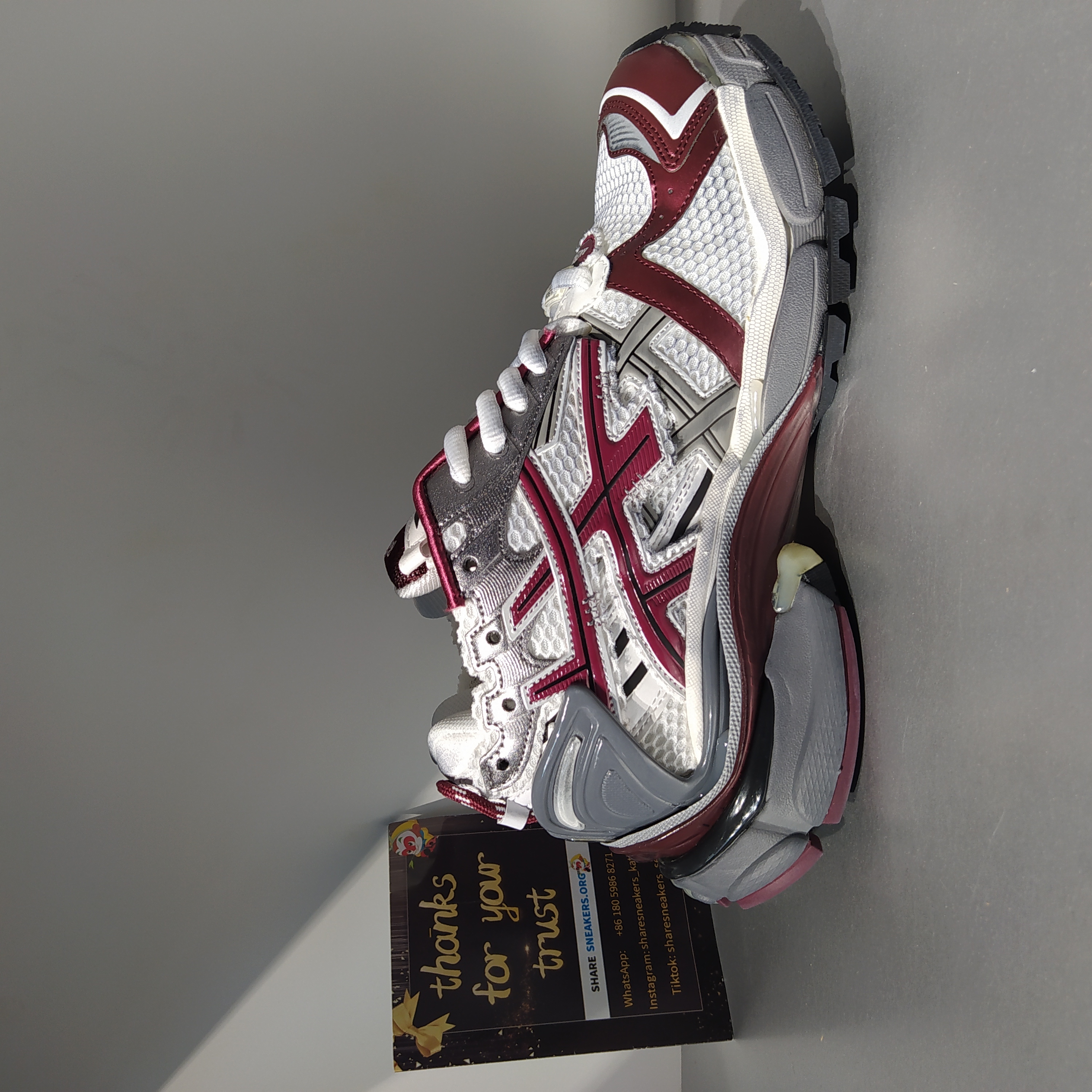 PKGoden  Balenciaga Runner Sneaker 'White Burgundy'