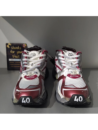 PKGoden  Balenciaga Runner Sneaker 'White Burgundy' 02