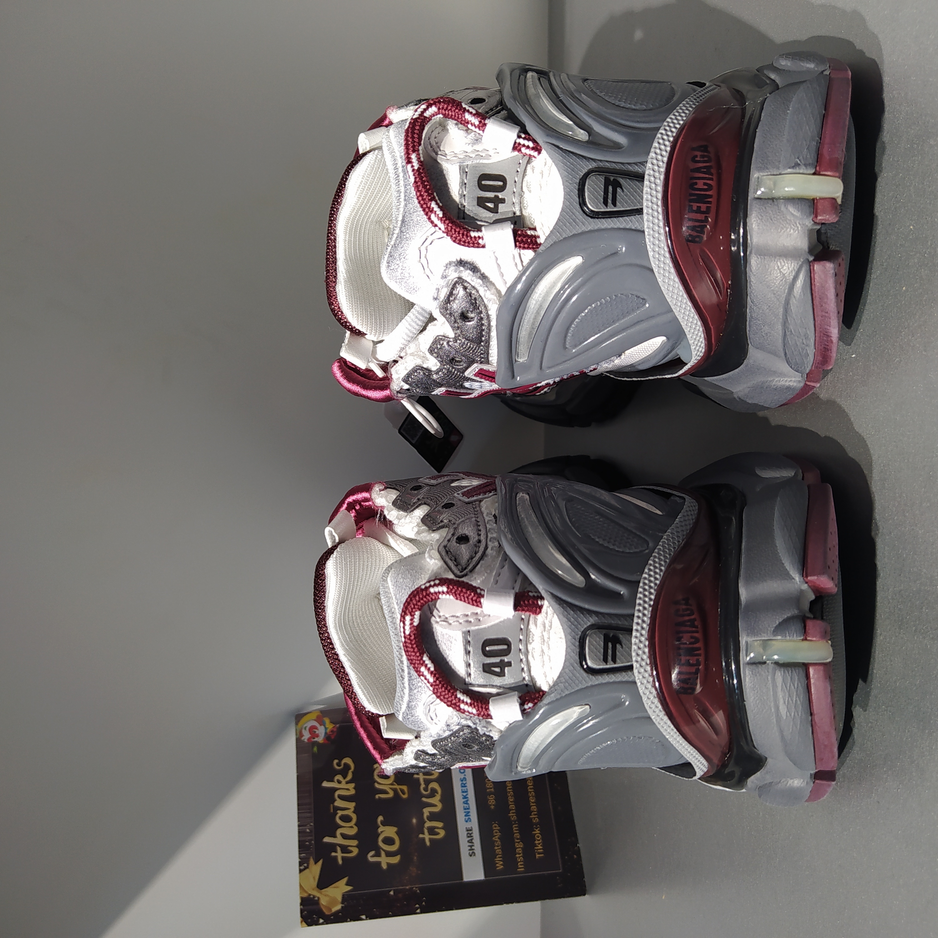 PKGoden  Balenciaga Runner Sneaker 'White Burgundy'