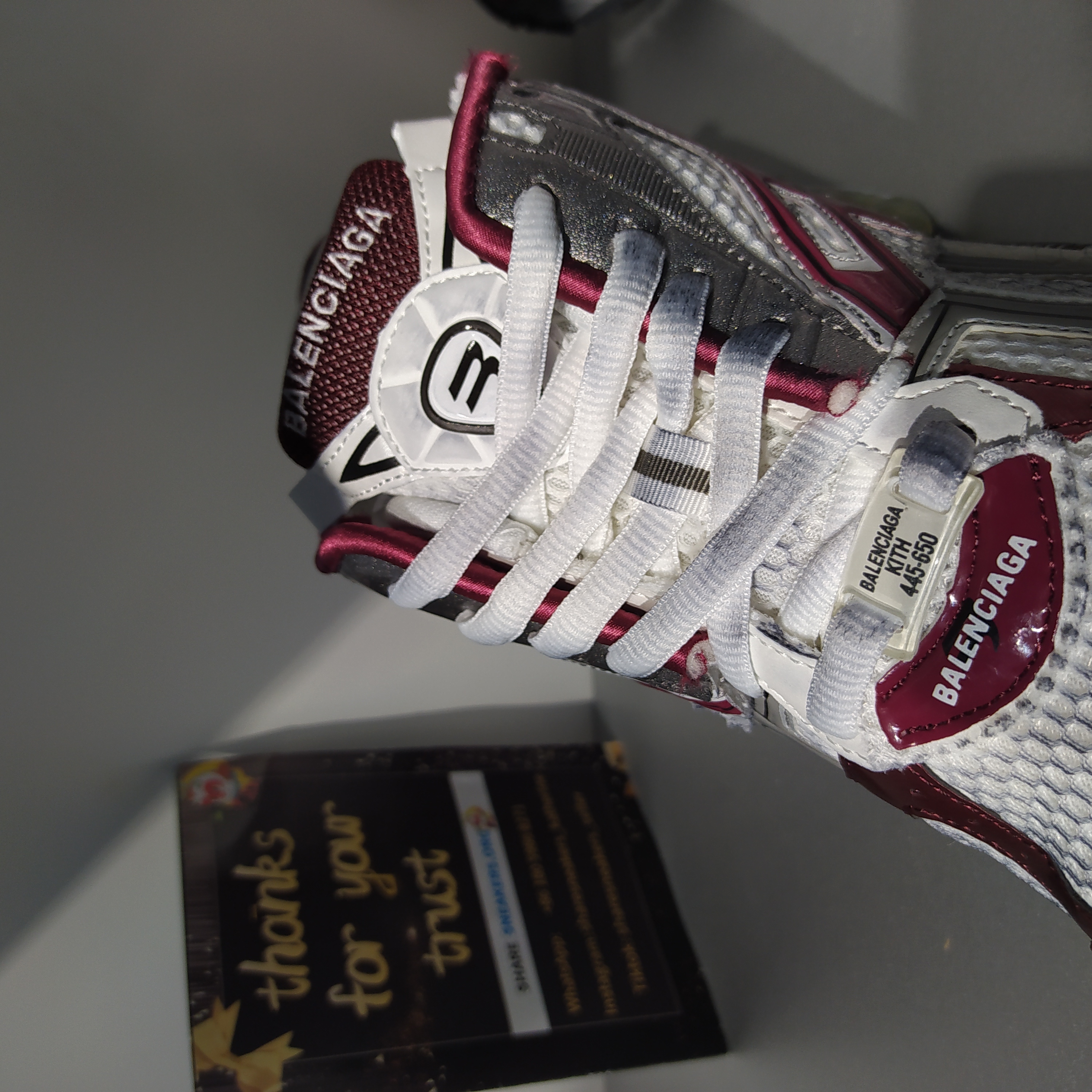 PKGoden  Balenciaga Runner Sneaker 'White Burgundy'