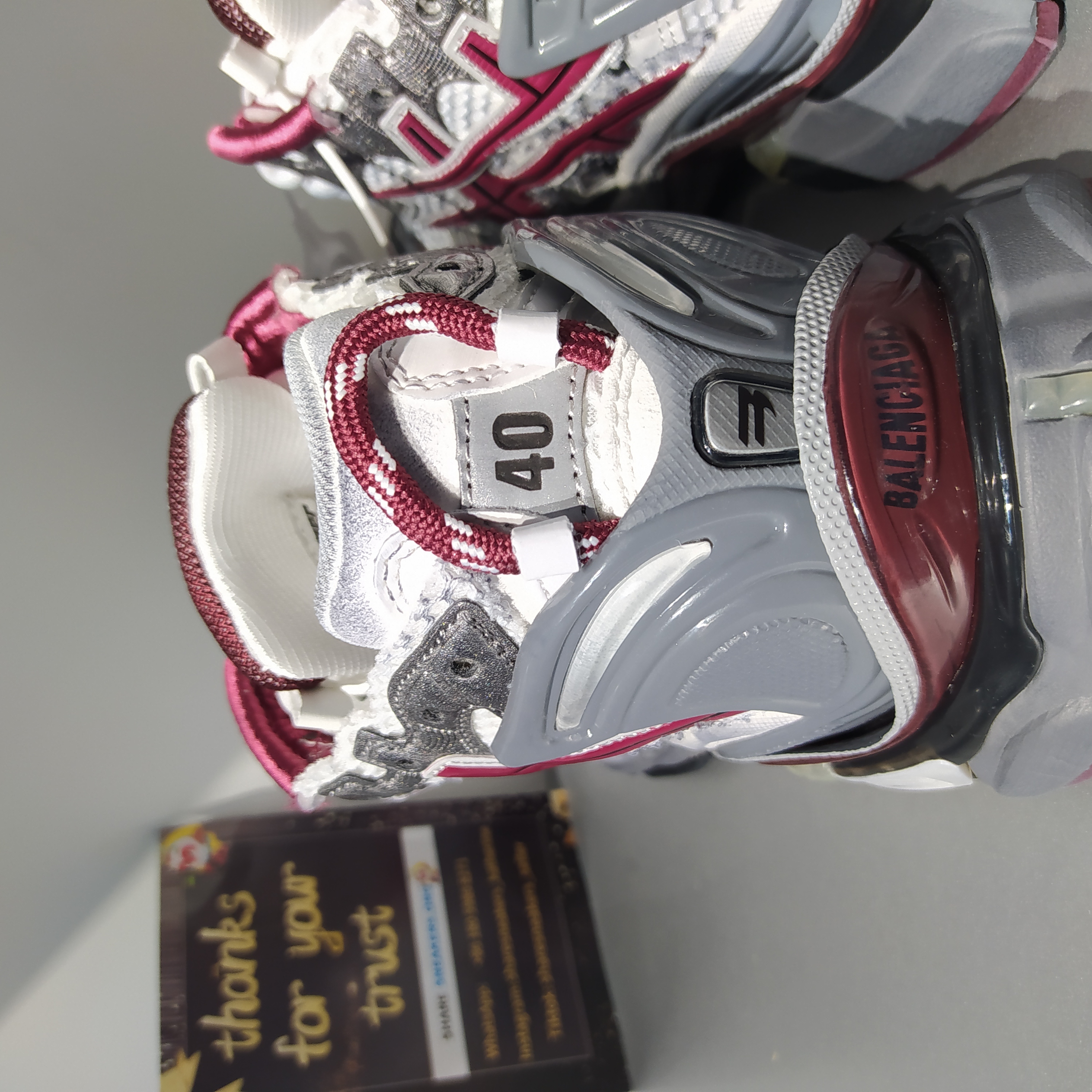 PKGoden  Balenciaga Runner Sneaker 'White Burgundy'