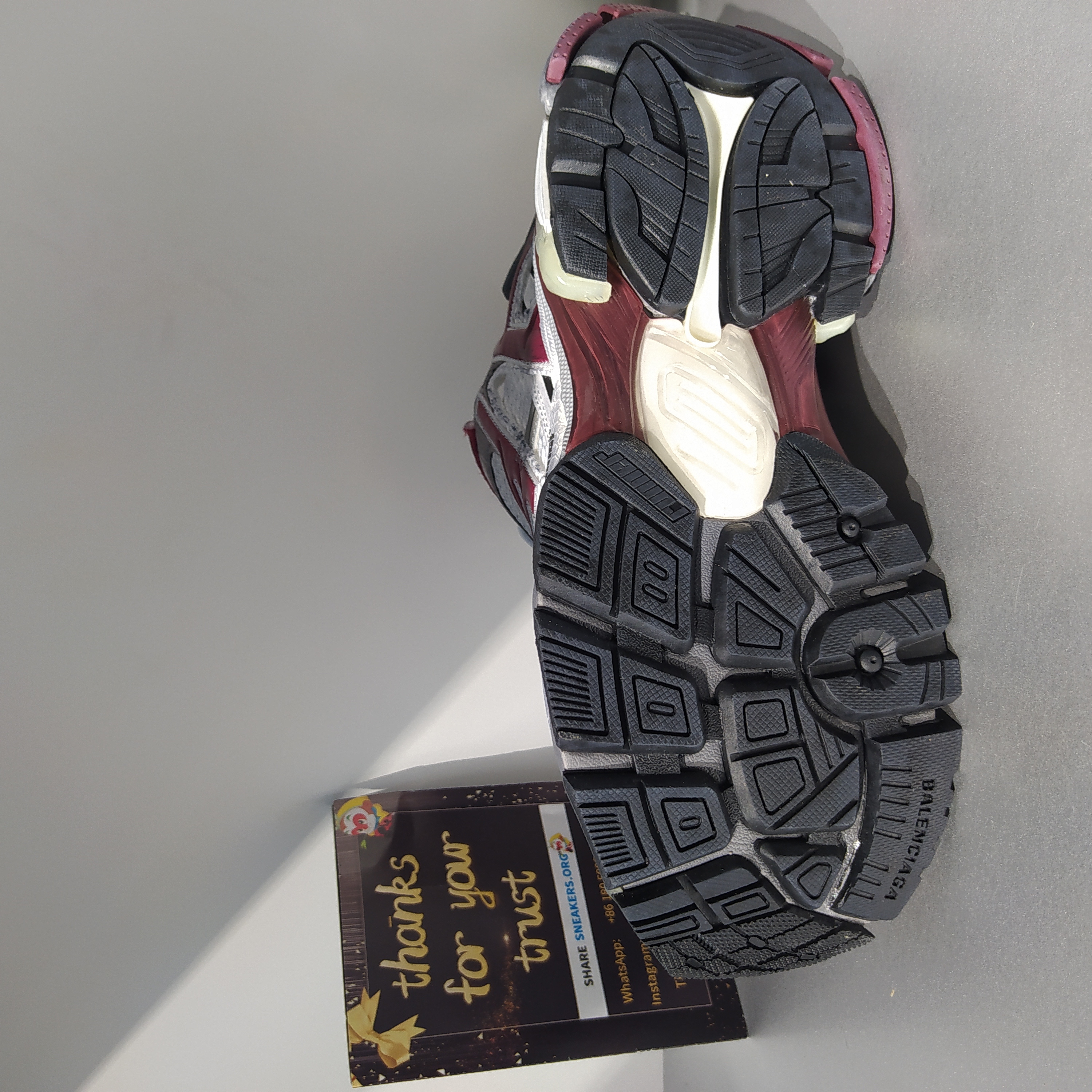 PKGoden  Balenciaga Runner Sneaker 'White Burgundy'