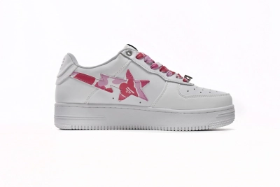 POP  A Bathing Ape Bape Sta Low White Red Camouflage, 1H20-191-045 02