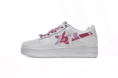 POP  A Bathing Ape Bape Sta Low White Red Camouflage, 1H20-191-045 01