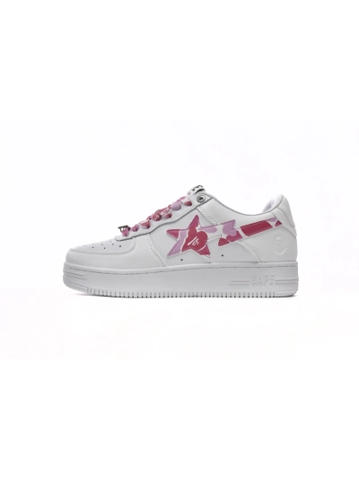 POP  A Bathing Ape Bape Sta Low White Red Camouflage, 1H20-191-045 01