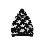 BAPE Relaxed Sta Pattern Pullover Hoodie 'Black'