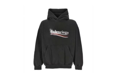 Balenciaga Logo Hoodie Black, 767877TQVI71569 01