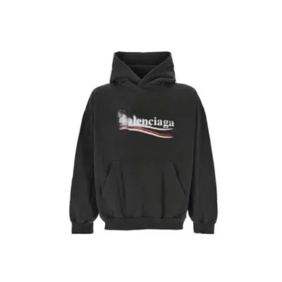 Balenciaga Logo Hoodie Black, 767877TQVI71569 01