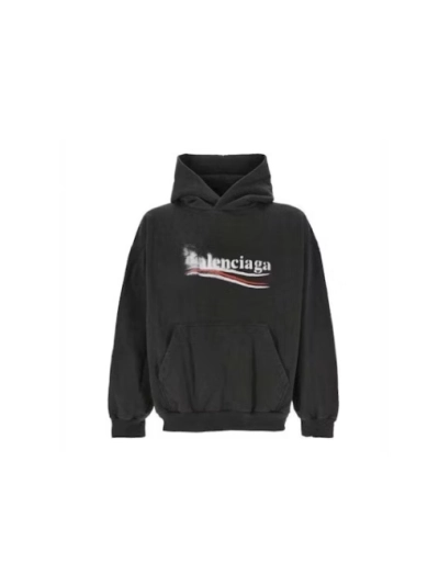 Balenciaga Logo Hoodie Black, 767877TQVI71569 01