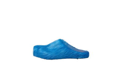PKGoden Blue long-hair calfskin Fussbett sabot Marni Slides 01