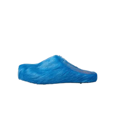 PKGoden Blue long-hair calfskin Fussbett sabot Marni Slides 01